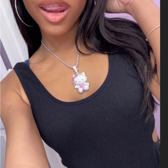 Hello kitty necklace, hello kitty pendant, hello kitty jewelry - Picture 2 of 11